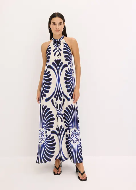 Wijde maxi jurk van vloeiende viscose, bonprix