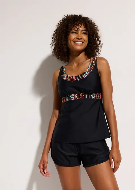 Lange tankini met zwemshort (2-dlg. set), bonprix