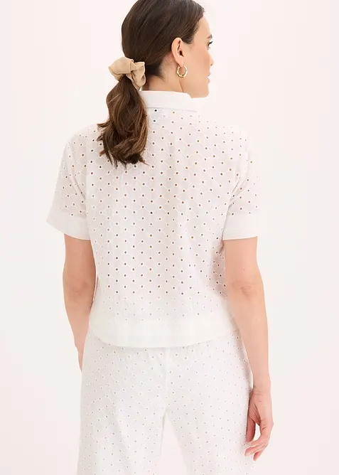 Blouse met broderie, bonprix