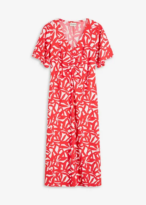 Jersey jurk met plooitjes, bonprix