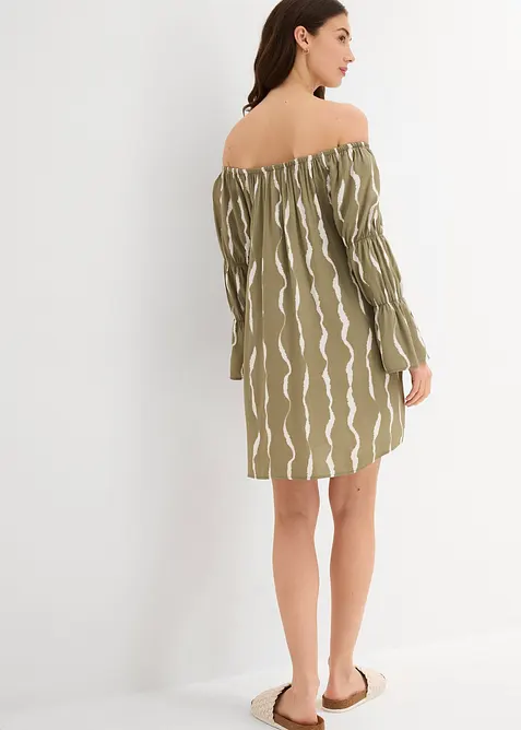 Carmen jurk van soepele viscose, bonprix