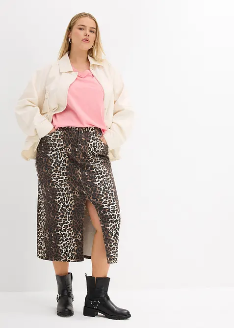 Katoenen spijkerrok met stretch, bonprix