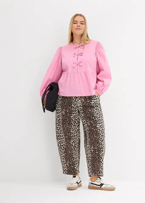 Barrel jeans, mid waist, bonprix