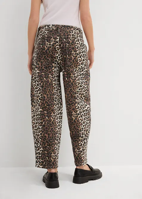 Barrel jeans, mid waist, bonprix