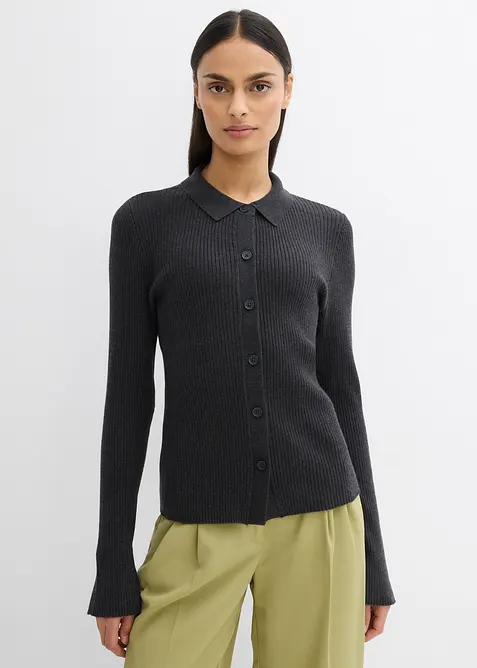 Gebreid vest van viscosemix, bonprix