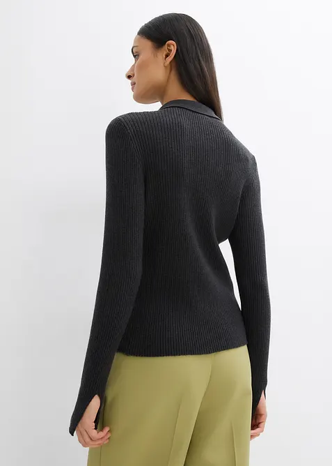 Gebreid vest van viscosemix, bonprix