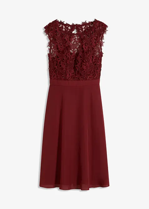 Mini jurk met kant, bonprix