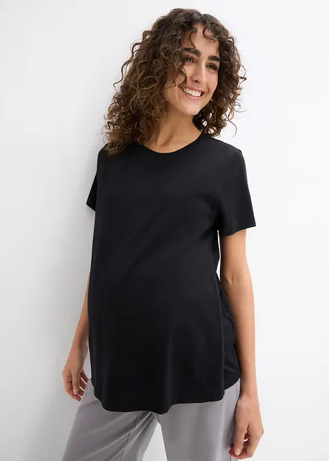 Zwangerschapsshirt / voedingsshirt (set van 2) van biologisch katoen, bonprix