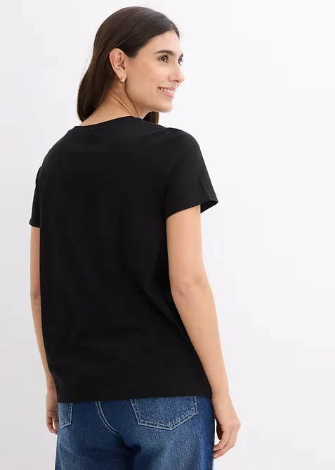 Zwangerschapsshirt / voedingsshirt (set van 2) van biologisch katoen, bonprix