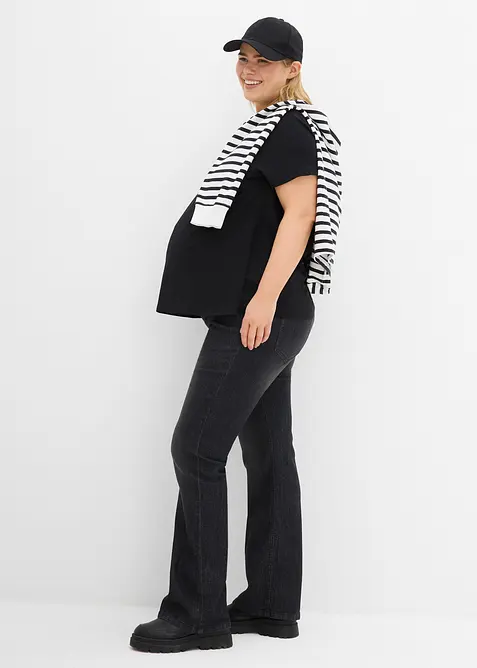 Zwangerschapsshirt / voedingsshirt (set van 2) van biologisch katoen, bonprix