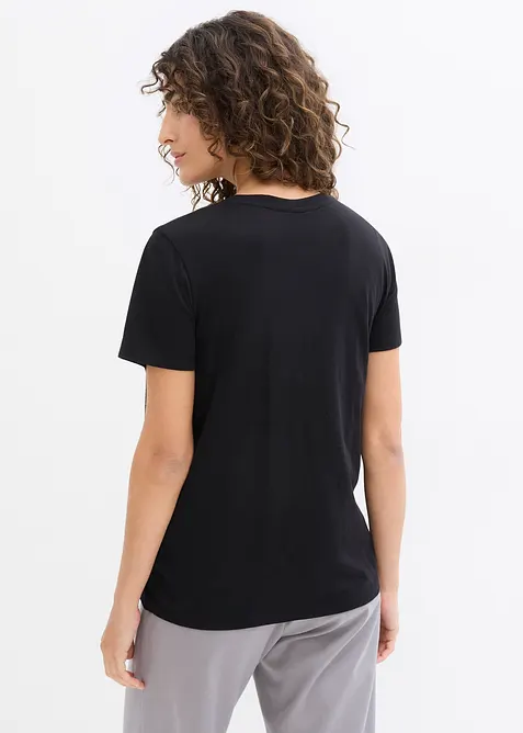 Zwangerschapsshirt / voedingsshirt (set van 2) van biologisch katoen, bonprix