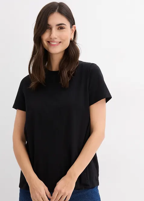 Zwangerschapsshirt / voedingsshirt (set van 2) van biologisch katoen, bonprix