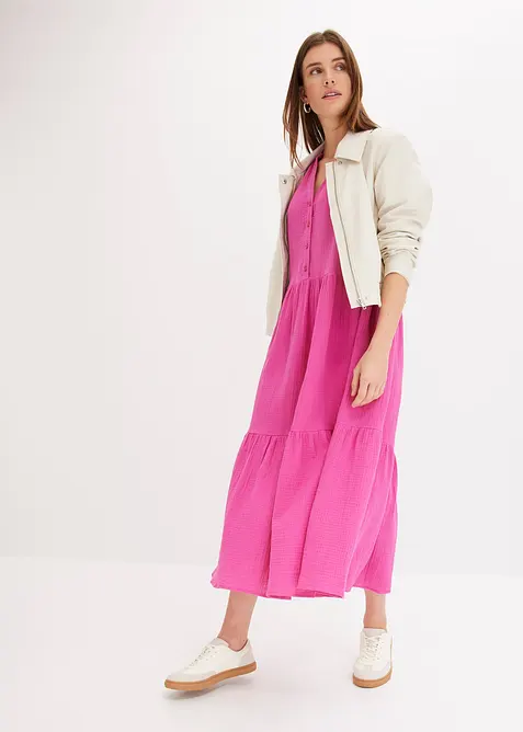 Maxi jurk van mousseline, bonprix