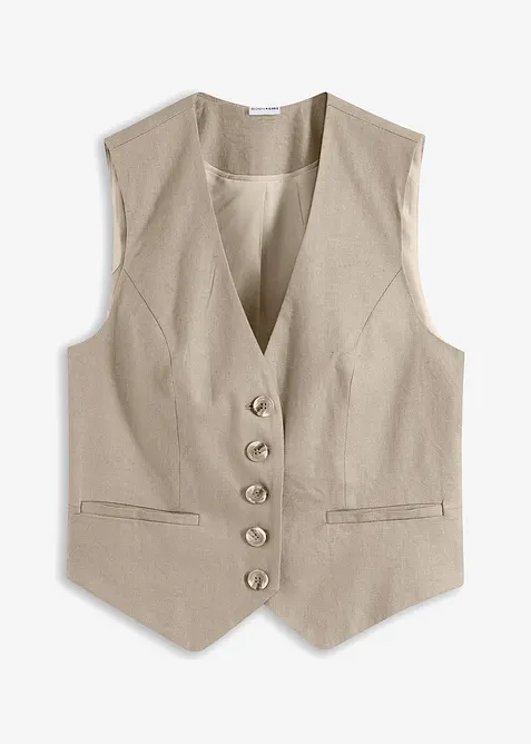 Gilet in een soepele visosemix, bonprix