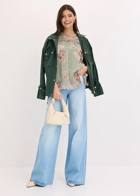 Chiffon tuniek bedrukt, bonprix