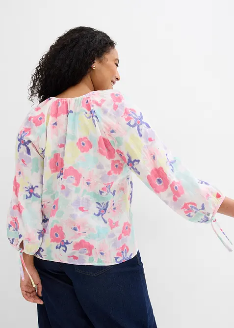 Mousseline blouse van puur katoen, bonprix