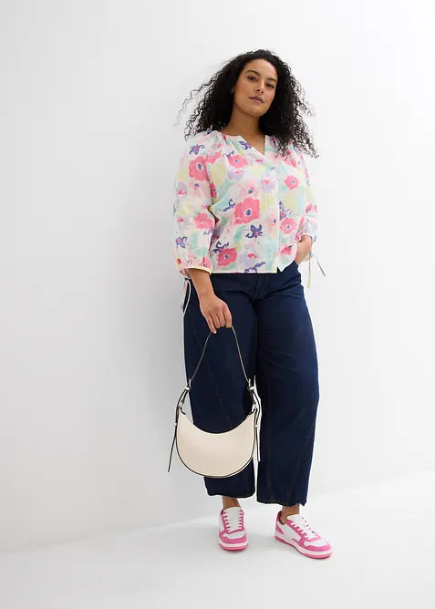 Mousseline blouse van puur katoen, bonprix