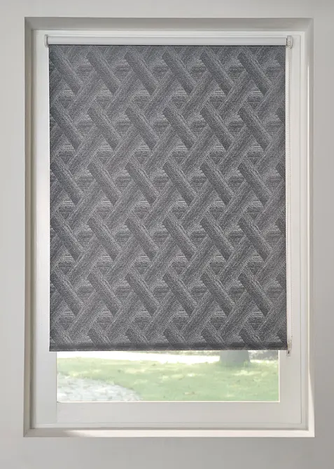 Verduisterend jacquard rolgordijn met een grafisch patroon, bonprix