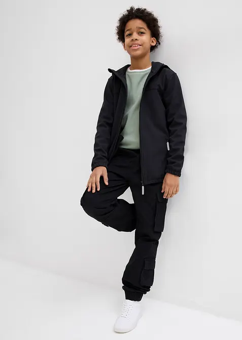 Waterafstotende softshell jas met capuchon, bonprix