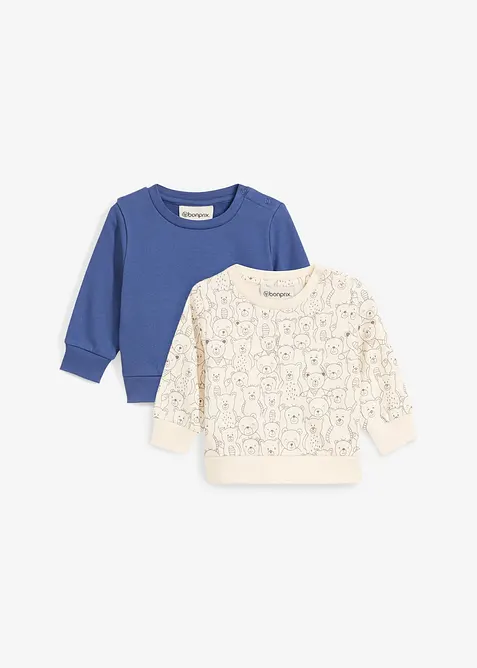 Baby sweater van biologisch katoen (set van 2), bonprix