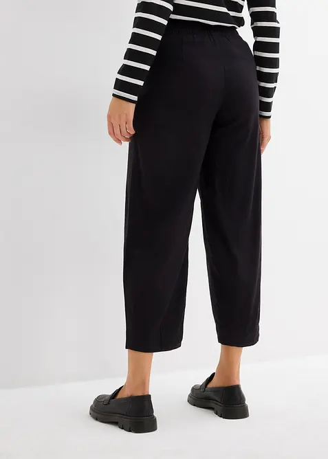 Slip-on broek met linnen, 7/8 lengte, bonprix