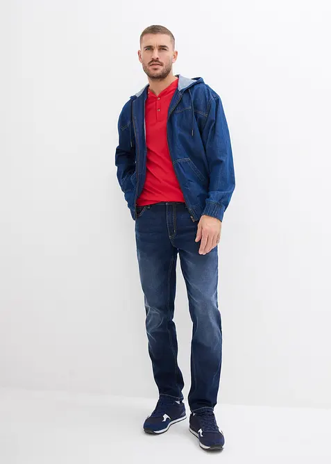 Henley shirt (set van 2) van biologisch katoen, bonprix