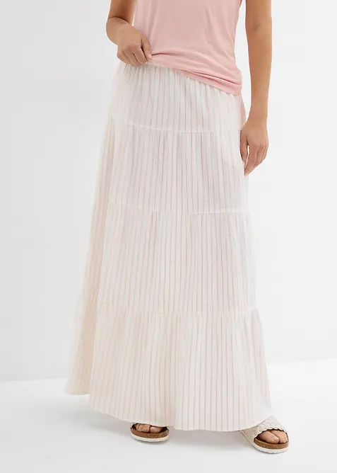 Gestreepte maxi rok van puur katoen, bonprix