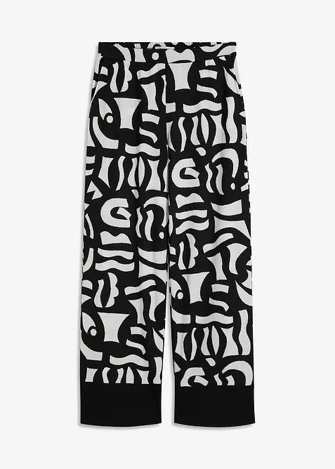 Gedessineerde jersey broek, bonprix