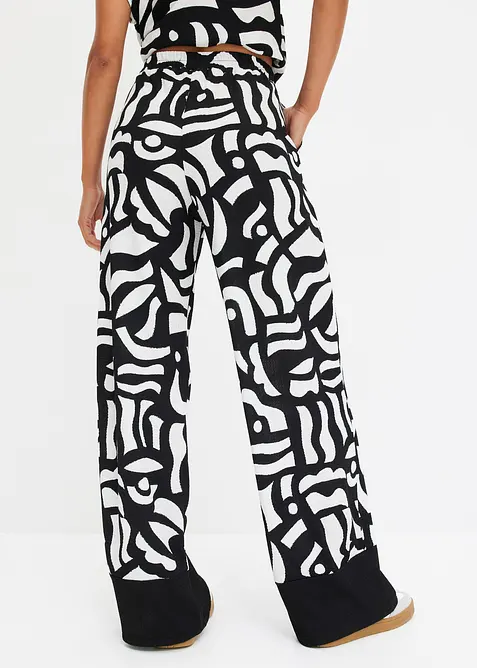 Gedessineerde jersey broek, bonprix