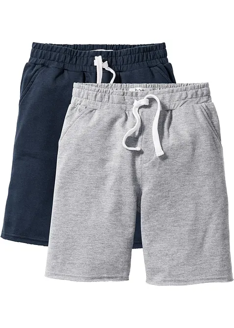 Sweat bermuda in een zachte katoenmix (set van 2), bonprix