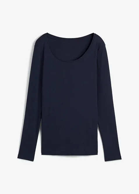 Katoenen longsleeve met ronde hals, bonprix