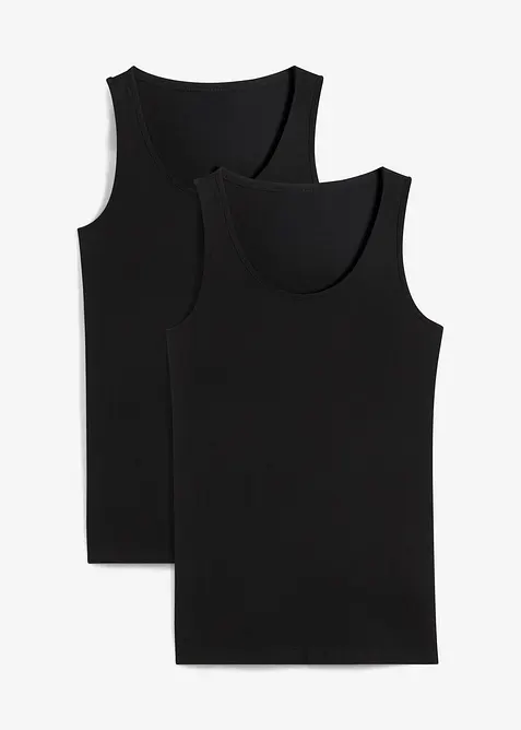 Stretch tanktop (set van 2), bonprix