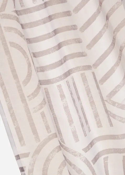 Transparant gordijn met grafisch motief (1 stuk), bonprix