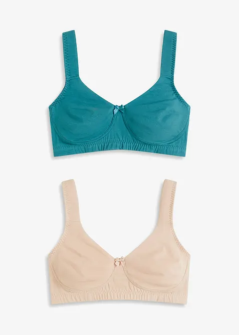 Minimizer T-shirt bh zonder beugels met biologisch katoen (set van 2), bonprix