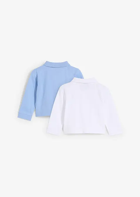 Piqué poloshirt van katoen (set van 2), bonprix