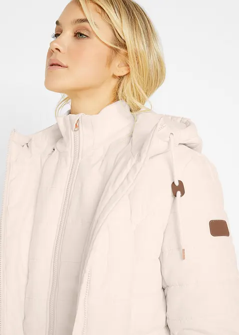 Lange gewatteerde jas, 2-in-1 look, bonprix
