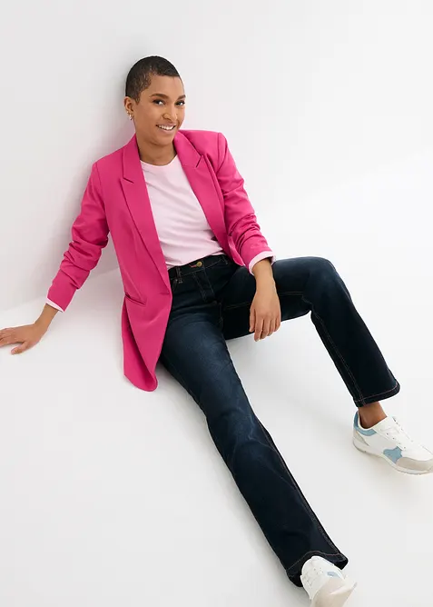 Straight jeans met mid waist, bonprix