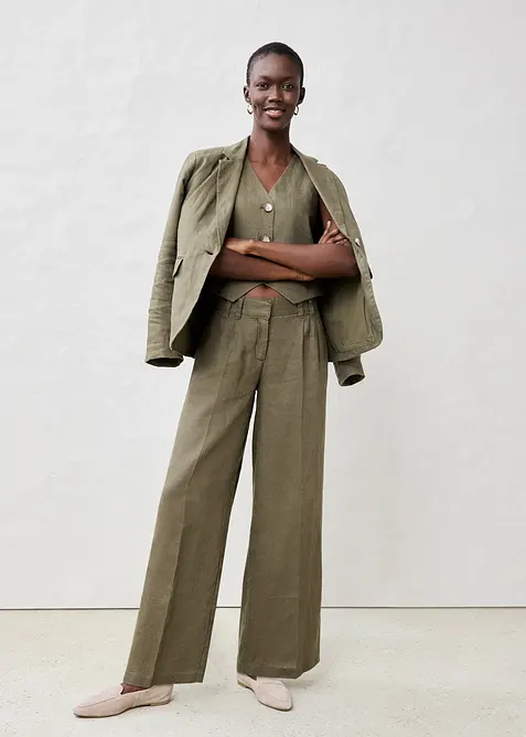 Linnen gilet, bonprix