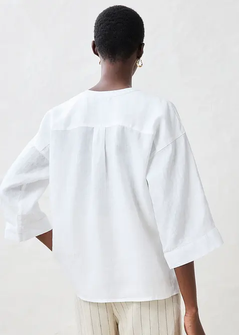 Oversized blouse van puur linnen, bonprix