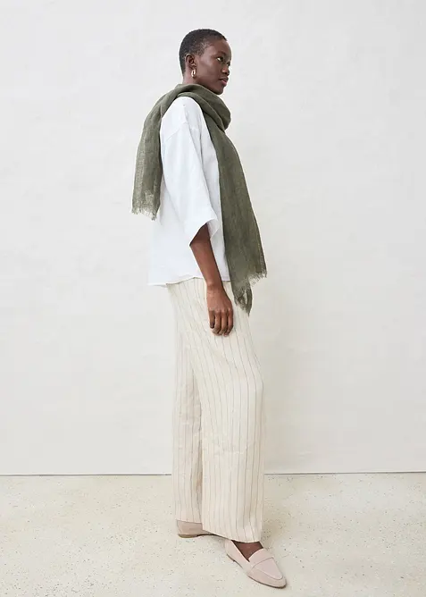 Oversized blouse van puur linnen, bonprix