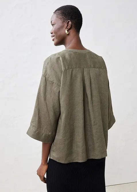 Oversized blouse van puur linnen, bonprix