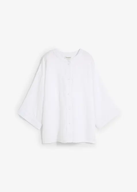Oversized blouse van puur linnen, bonprix