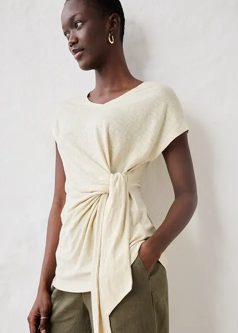 Wikkelshirt van puur linnen, bonprix