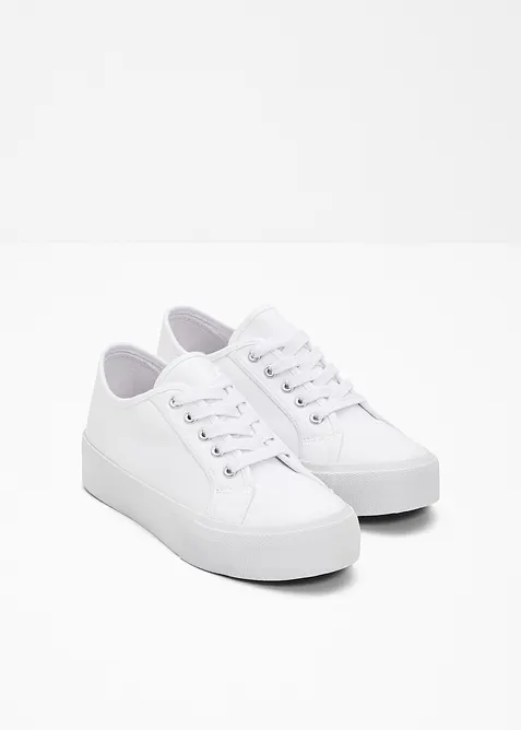 Plateau sneakers van katoen-canvas, bonprix
