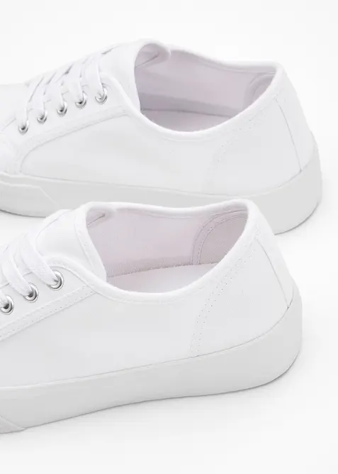 Plateau sneakers van katoen-canvas, bonprix