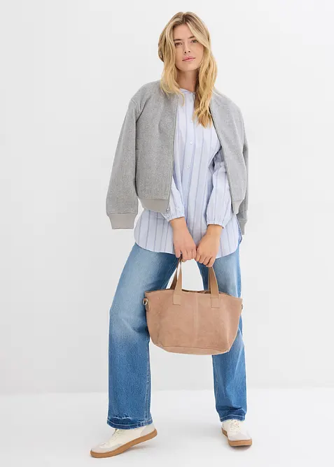 Lange blouse van katoen-popeline, bonprix