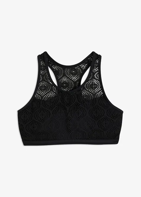 Bralette bikinitop met kant, bonprix