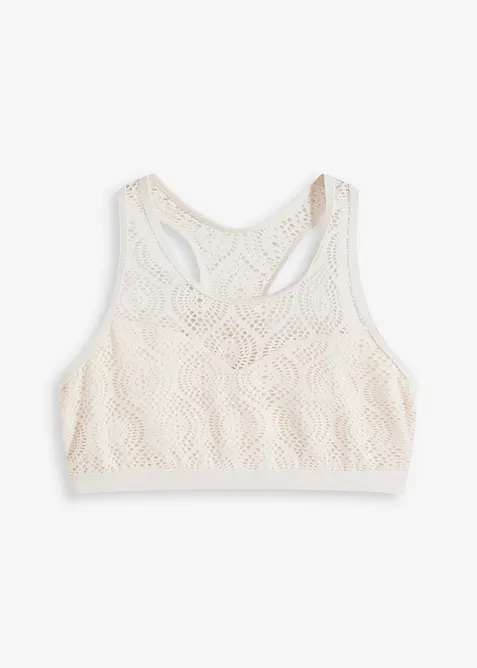 Bralette bikinitop met kant, bonprix