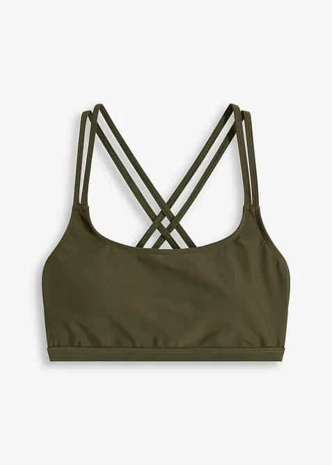 Bralette bikinitop met gekruiste bandjes, bonprix
