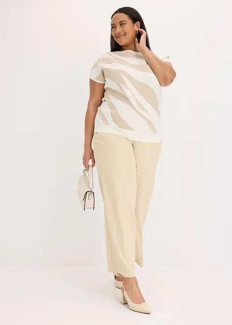 Fijn gebreide trui met glittergaren, bonprix